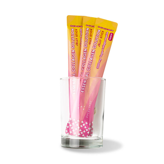 Jelly sticki z vegankimi peptidi z okusom breskve brez glutena v lončku