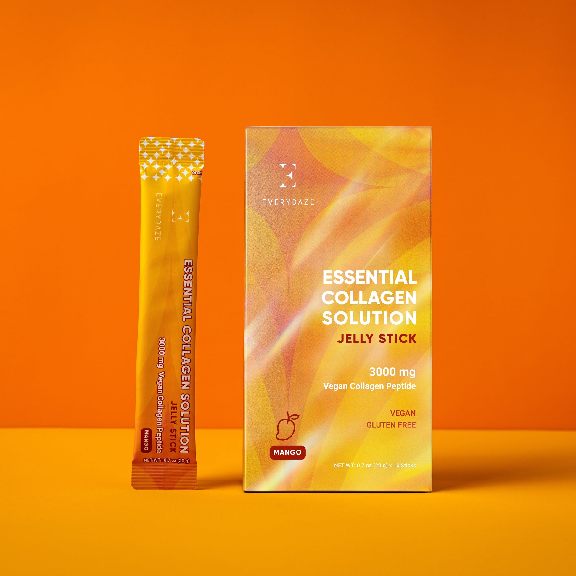 Žele palčka z vegankimi peptidi z okusom manga