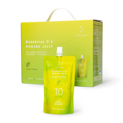 Paket zdravega prigrizka z vitaminom c, kolagenom in korenino konjak.