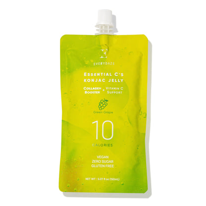 Osvežilni veganski konjak jelly z okusom zelenega grozdja, obogaten s kolagenom in vitaminom C